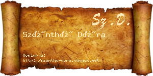 Szánthó Dóra névjegykártya